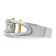 14K Yellow and White Gold Men's Polished Grooved Cut-Out 5-Stone Diamond Ring