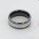 MYSTIQUE Beveled White Carbon Fiber Inlaid Ceramic Ring 8mm