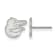 Rhodium Over Sterling Silver MLB LogoArt Baltimore Orioles Post Earrings