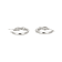 White Cubic Zirconia Rhodium Over Sterling Silver Hoop Earrings 1.81ctw