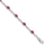 Rhodium Over 14k White Gold Diamond and Ruby Bracelet
