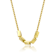 Rectangular Beaded Chain Necklace In 14K Gold Over Sterling Silver