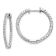 Rhodium Over 14K White Gold Oro Spotlight Lab Grown Diamond SI+, H+, In
and Out Hinged Hoop Earrings