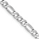 Rhodium Over 14k White Gold 3.5mm Figaro Link 20 Inch Chain