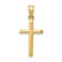 14k Yellow Gold Polished Cross Pendant