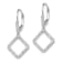 Rhodium Over 14K White Gold Lab Grown Diamond SI1/SI2, G H I, Square
Leverback Earring