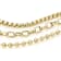 Box, Bead and Rolo Chain Bracelet Set Of 3 In 18K Gold Over Bronze