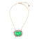 Barse Jewelry Legacy Lime Green and Blue Composite Turquoise Gold Tone Necklace