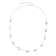 Pear Shape Freshwater Pearl Station Necklace In 14K Gold Over Sterling Silver