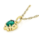 Lab Created Emerald GemIni Birthstone Pendant