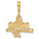 14k Yellow Gold Textured Washington D.C. Capitol Building Pendant