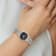 Ladies Charles Hubert Titanium Black Dial Expansion Band Watch