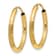 14k Yellow Gold Satin and Diamond-Cut 13/16" Endless Hoop Earrings