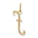 10K Yellow Gold Polished Letter f Initial Charm