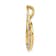 14K Two-tone Gold Diamond Triple Heart Chain Slide Pendant