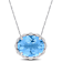 Sky Blue Topaz & Diamond 14K White Gold Pendant With Chain 24.88ctw