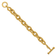 14K Yellow Gold Citrine Twisted Oval Link 8.5-inch Toggle Bracelet