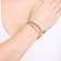 Initial T CZ Beaded Bracelet Set In 14K Gold Over Brass 0.09ctw