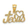 14k Yellow Gold Textured Love Jesus Script Pendant