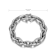 CZ Pave Link Bracelet In White Rhodium Over Brass