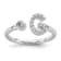 Rhodium Over 14K White Gold Lab Grown Diamond VS/SI GH, Initial G
Adjustable Ring