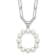 Rhodium Over Sterling Silver 3-5.5mm Freshwater Cultured Pearl LETTER O
18-inch Necklace