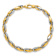 14K Two-tone Gold 5.6mm Polished Fancy Link Bracelet