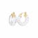14K Yellow Gold Over Sterling Silver Clear Chunky Rope Acrylic Hoops