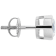 White Cubic Zirconia 14k White Gold Studs With Velvet Gift Box 2.00ctw