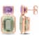 28 CT TGW Rose de France and Green Quartz 2-Stone Earrings in Rose
Plated Sterling Silver