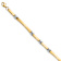 14k Two-tone Gold 4.5mm Polished Fancy Link Bracelet