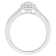 6x4mm Oval Opal 1/4 ctw Diamond Rhodium Over Sterling Silver Halo Ring
