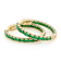Emerald Inside-Out Hoop Earrings In 18K Gold Over Sterling Silver 3.78ctw