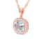 Square Cushion Aquamarine and Cubic Zirconia 18K Rose Gold Over Sterling
Pendant with chain, 1.86ctw