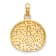 10K Yellow Gold 2D Textured Cut-Out Sand Dollar Charm