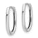 Rhodium Over 14k White Gold Polished 1/2" Oval Hinged Hoop Earrings