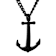 Robert Alton Men's Anchor Pendant With Chain In Black Ion-Plated
Stainless Steel