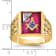 10K Yellow Gold Men's Lab Created Ruby and Diamond Lodge Masonic Ring