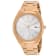 Christian Van Sant Men's Octavius Slim White Dial, Rose Stainless Steel Watch