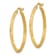 14k Yellow Gold 1 5/16" Polished Diamond-Cut Hoop Earrings