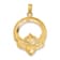 14k Yellow Gold Polished Large Claddagh Heart Pendant