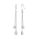 White Diamond Accent Rhodium Over Sterling Silver Linear Dangle Earrings