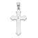 Rhodium Over 14k White Gold Satin Passion Cross Pendant