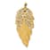 14k Yellow Gold Polished and Diamond-Cut Leaf Chain Slide Pendant