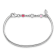 Rhodium Over Sterling Silver Enamel and Crystal PRINCESS with Chain Baby Bangle