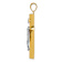 14K Two-tone Gold  Textured INRI Crucifix Pendant