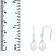 White Cultured Freshwater Pearl and Cubic Zirconia Rhodium Over Sterling
Silver 7-8mm Drop Earrings
