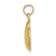 10K Yellow Gold Polished Scallop Shell Charm