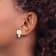 Sterling Silver 10-11mm Freshwater Cultured Button Pearl with White
Topaz Earrings