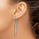 Rhodium Over 14k White Gold Diamond-Cut 2 5/16" Endless Hoop Earrings